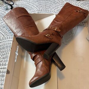 Aldo Brown Heeled Boots